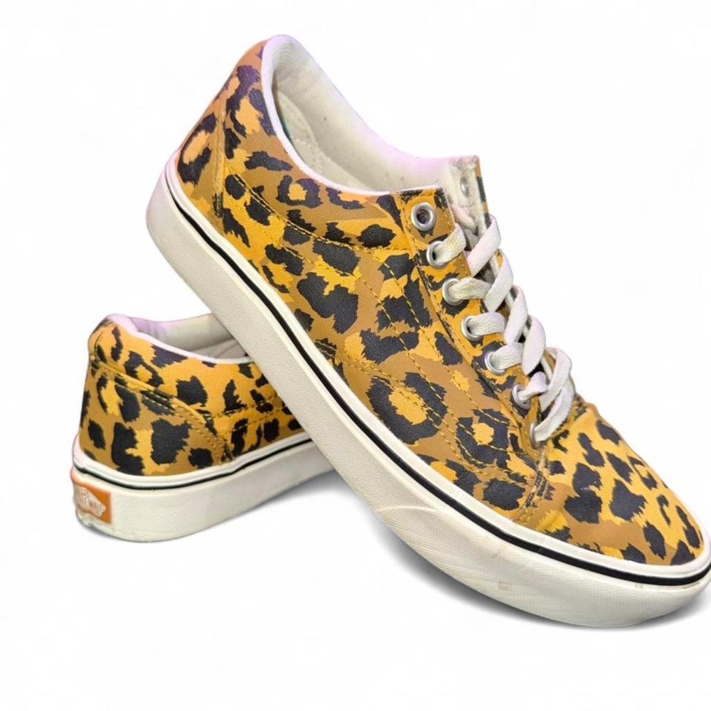 VANS OFF THE WALL LEOPARD CHEETAH SKATER SHOES UNISEX MENS 7/LADIES 8.5